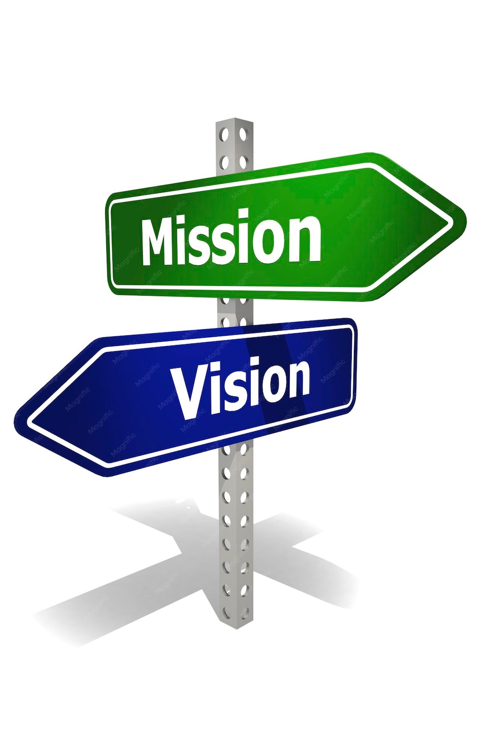 road sign with mission vision word 698953 273